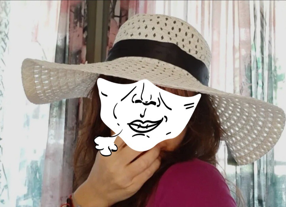 Large White Floppy Straw Beach Hat (one 